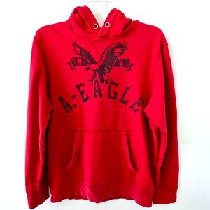 American Eagle Outfitters Men's Hoodie, Athletic Fit, Red, Size L